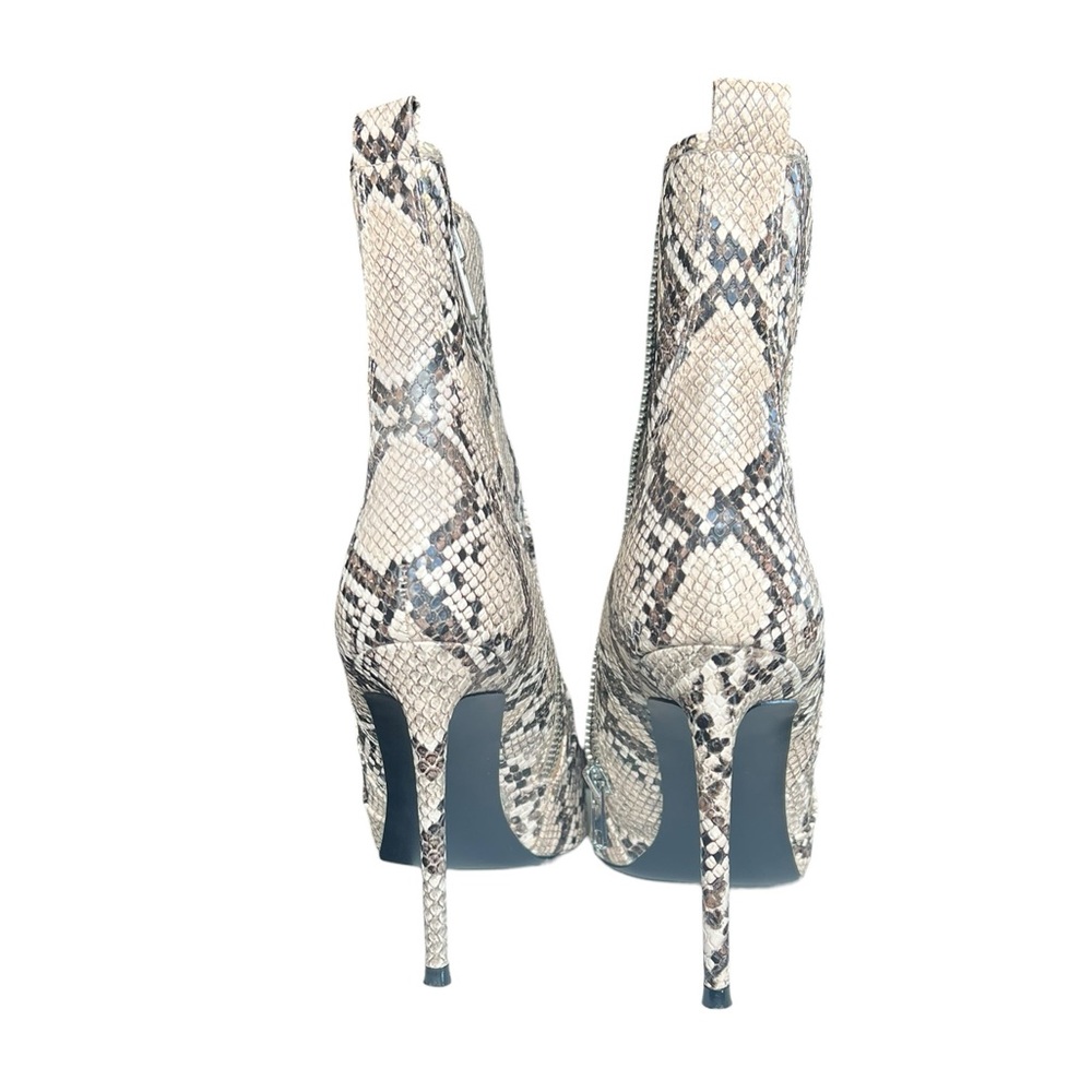 Winnie Harlow x Steve Madden 7.5 Tina Snakeskin Stiletto Ankle Boots - Picture 5 of 11